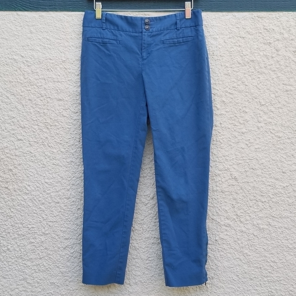 Anthropologie Cartonnier Charlie Ankle trousers Medium Blue sz 4 25.5 in inseam